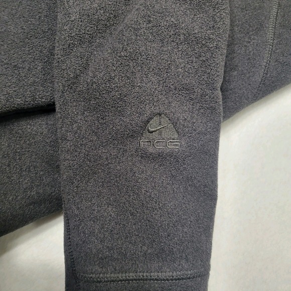 Vintage Nike ACG Sherpa Lined Fleece Full Zip Jacket Women's Large Charcoal Grey - Picture 9 of 14